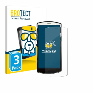 Parte frontale di una confezione del prodotto con il logo del marchio BROTECT. Accanto è raffigurato il dispositivo Unitech EA