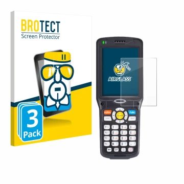 Parte frontale di una confezione del prodotto con il logo del marchio BROTECT. Accanto è raffigurato il dispositivo Unitech HT