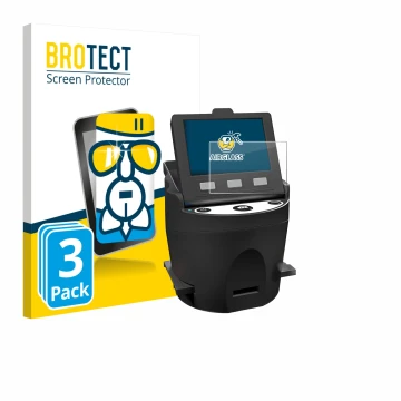 Parte frontale di una confezione del prodotto con il logo del marchio BROTECT. Accanto è raffigurato il dispositivo Kodak SCAN