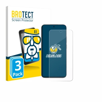 Parte frontale di una confezione del prodotto con il logo del marchio BROTECT. Accanto è raffigurato il dispositivo Xiaomi Red