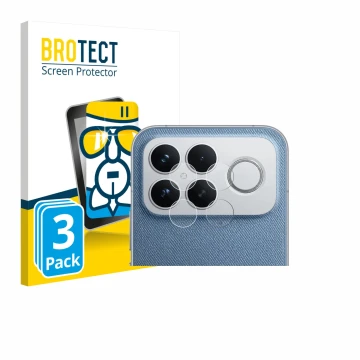 Parte frontale di una confezione del prodotto con il logo del marchio BROTECT. Accanto è raffigurato il dispositivo Xiaomi Poc