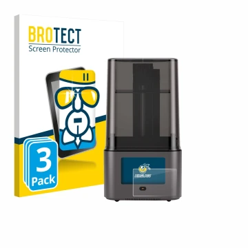 Parte frontale di una confezione del prodotto con il logo del marchio BROTECT. Accanto è raffigurato il dispositivo Anycubic P