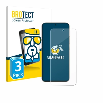 Parte frontale di una confezione del prodotto con il logo del marchio BROTECT. Accanto è raffigurato il dispositivo Honor X70 