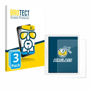 Parte frontale di una confezione del prodotto con il logo del marchio BROTECT. Accanto è raffigurato il dispositivo Bigme B751