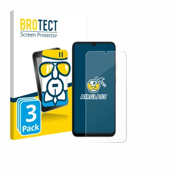 Parte frontale di una confezione del prodotto con il logo del marchio BROTECT. Accanto è raffigurato il dispositivo Doogee Not