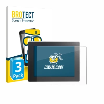 Parte frontale di una confezione del prodotto con il logo del marchio BROTECT. Accanto è raffigurato il dispositivo Weintek cM