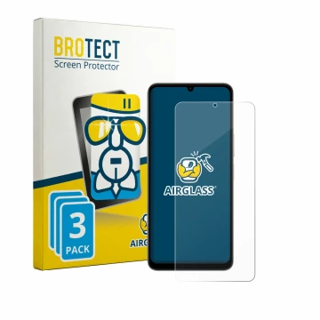 Parte frontale di una confezione del prodotto con il logo del marchio BROTECT. Accanto è raffigurato il dispositivo Vivo Y11 2