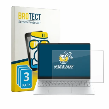 Parte frontale di una confezione del prodotto con il logo del marchio BROTECT. Accanto è raffigurato il dispositivo HP OmniBoo