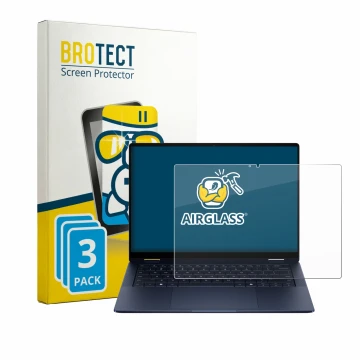 Parte frontale di una confezione del prodotto con il logo del marchio BROTECT. Accanto è raffigurato il dispositivo HP EliteBo