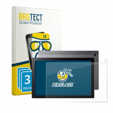 Parte frontale di una confezione del prodotto con il logo del marchio BROTECT. Accanto è raffigurato il dispositivo Acer Chrom