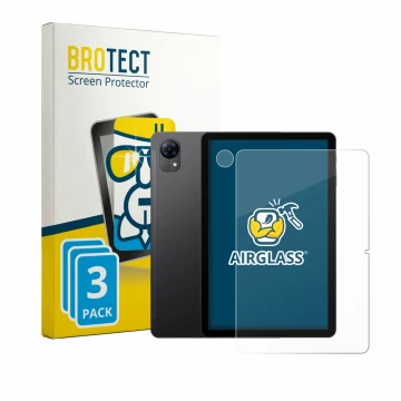 Parte frontale di una confezione del prodotto con il logo del marchio BROTECT. Accanto è raffigurato il dispositivo Doogee Tab