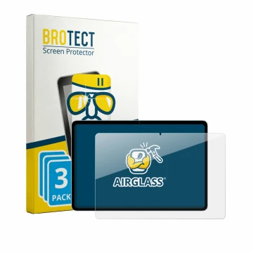 Parte frontale di una confezione del prodotto con il logo del marchio BROTECT. Accanto è raffigurato il dispositivo Teclast P3