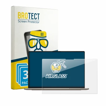 Parte frontale di una confezione del prodotto con il logo del marchio BROTECT. Accanto è raffigurato il dispositivo Dell XPS G
