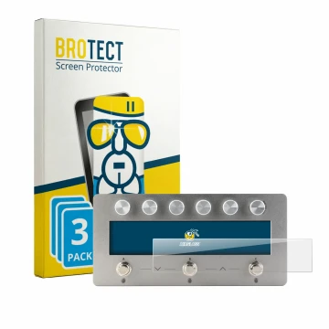 Parte frontale di una confezione del prodotto con il logo del marchio BROTECT. Accanto è raffigurato il dispositivo Darkglass 