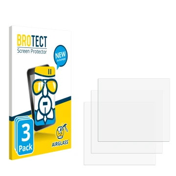 Parte frontale di una confezione del prodotto con il logo del marchio BROTECT. Accanto si trova la protezione per lo schermo c