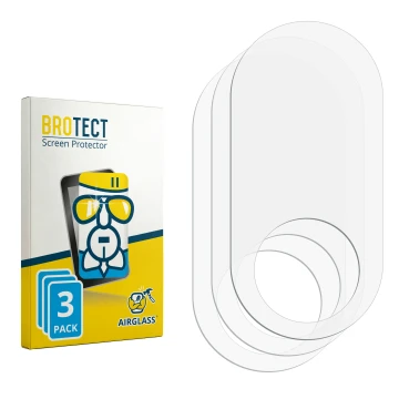 Parte frontale di una confezione del prodotto con il logo del marchio BROTECT. Accanto si trova la protezione per lo schermo c