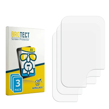 Parte frontale di una confezione del prodotto con il logo del marchio BROTECT. Accanto si trova la protezione per lo schermo c