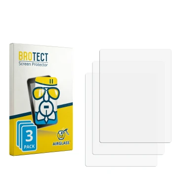 Parte frontale di una confezione del prodotto con il logo del marchio BROTECT. Accanto si trova la protezione per lo schermo c