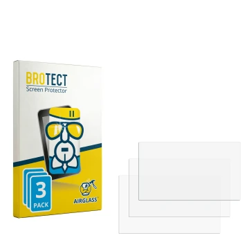 Parte frontale di una confezione del prodotto con il logo del marchio BROTECT. Accanto si trova la protezione per lo schermo c