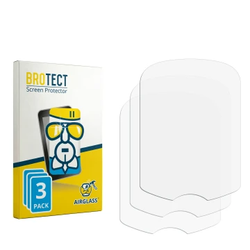 Parte frontale di una confezione del prodotto con il logo del marchio BROTECT. Accanto si trova la protezione per lo schermo c