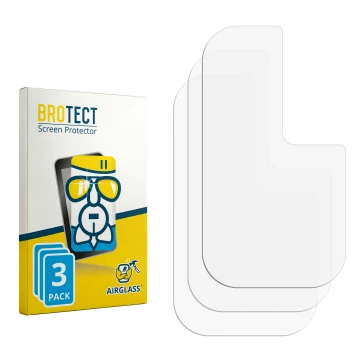 Parte frontale di una confezione del prodotto con il logo del marchio BROTECT. Accanto si trova la protezione per lo schermo c