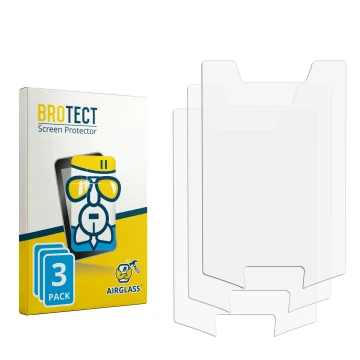 Parte frontale di una confezione del prodotto con il logo del marchio BROTECT. Accanto si trova la protezione per lo schermo c