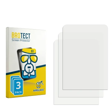 Parte frontale di una confezione del prodotto con il logo del marchio BROTECT. Accanto si trova la protezione per lo schermo c