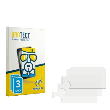 Parte frontale di una confezione del prodotto con il logo del marchio BROTECT. Accanto si trova la protezione per lo schermo c