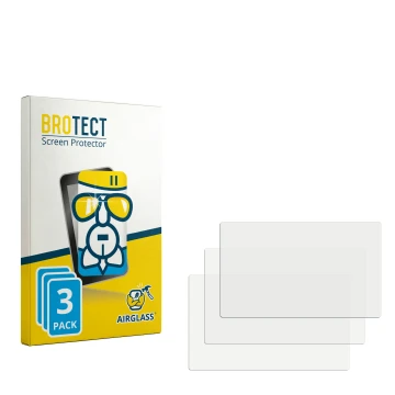 Parte frontale di una confezione del prodotto con il logo del marchio BROTECT. Accanto si trova la protezione per lo schermo c