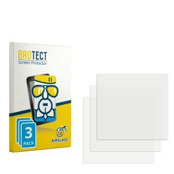 Parte frontale di una confezione del prodotto con il logo del marchio BROTECT. Accanto si trova la protezione per lo schermo c