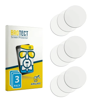 Parte frontale di una confezione del prodotto con il logo del marchio BROTECT. Accanto si trova la protezione per lo schermo c