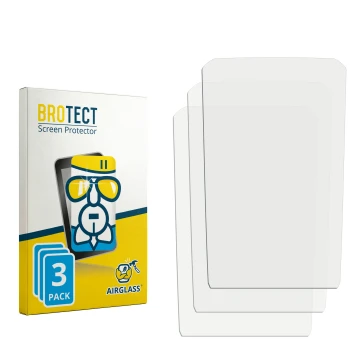 Parte frontale di una confezione del prodotto con il logo del marchio BROTECT. Accanto si trova la protezione per lo schermo c