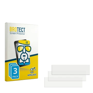 Parte frontale di una confezione del prodotto con il logo del marchio BROTECT. Accanto si trova la protezione per lo schermo c