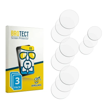 Parte frontale di una confezione del prodotto con il logo del marchio BROTECT. Accanto si trova la protezione per lo schermo c
