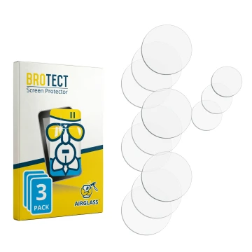 Parte frontale di una confezione del prodotto con il logo del marchio BROTECT. Accanto si trova la protezione per lo schermo c