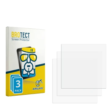 Parte frontale di una confezione del prodotto con il logo del marchio BROTECT. Accanto si trova la protezione per lo schermo c