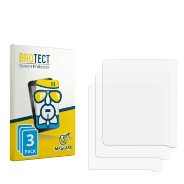 Parte frontale di una confezione del prodotto con il logo del marchio BROTECT. Accanto si trova la protezione per lo schermo c
