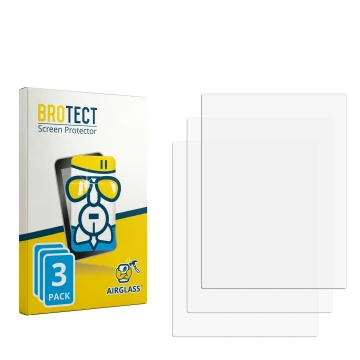 Parte frontale di una confezione del prodotto con il logo del marchio BROTECT. Accanto si trova la protezione per lo schermo c