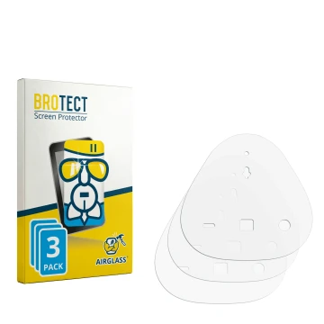 Parte frontale di una confezione del prodotto con il logo del marchio BROTECT. Accanto si trova la protezione per lo schermo c