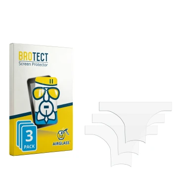 Parte frontale di una confezione del prodotto con il logo del marchio BROTECT. Accanto si trova la protezione per lo schermo c