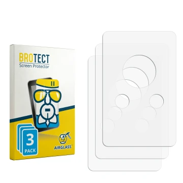 Parte frontale di una confezione del prodotto con il logo del marchio BROTECT. Accanto si trova la protezione per lo schermo c
