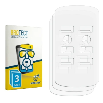 Parte frontale di una confezione del prodotto con il logo del marchio BROTECT. Accanto si trova la protezione per lo schermo c