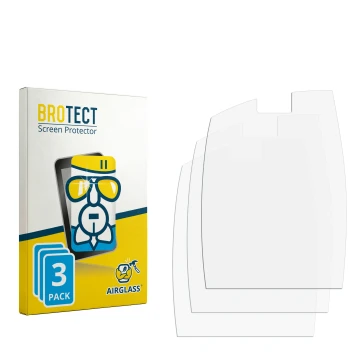 Parte frontale di una confezione del prodotto con il logo del marchio BROTECT. Accanto si trova la protezione per lo schermo c