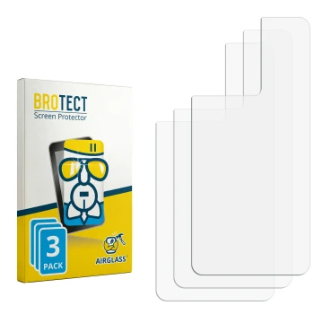 Parte frontale di una confezione del prodotto con il logo del marchio BROTECT. Accanto si trova la protezione per lo schermo c