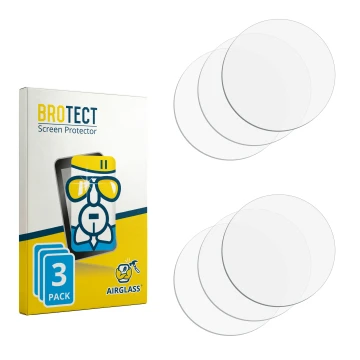Parte frontale di una confezione del prodotto con il logo del marchio BROTECT. Accanto si trova la protezione per lo schermo c