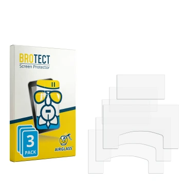 Parte frontale di una confezione del prodotto con il logo del marchio BROTECT. Accanto si trova la protezione per lo schermo c