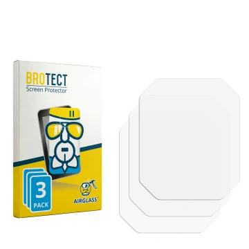 Parte frontale di una confezione del prodotto con il logo del marchio BROTECT. Accanto si trova la protezione per lo schermo c