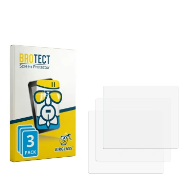 Parte frontale di una confezione del prodotto con il logo del marchio BROTECT. Accanto si trova la protezione per lo schermo c