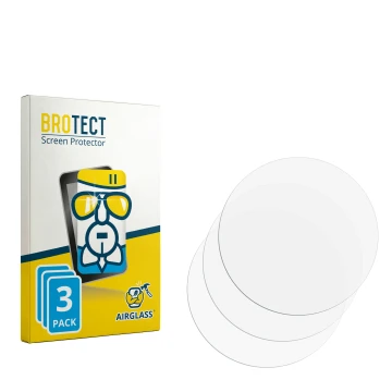 Parte frontale di una confezione del prodotto con il logo del marchio BROTECT. Accanto si trova la protezione per lo schermo c