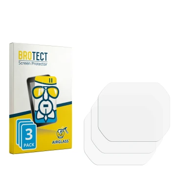 Parte frontale di una confezione del prodotto con il logo del marchio BROTECT. Accanto si trova la protezione per lo schermo c